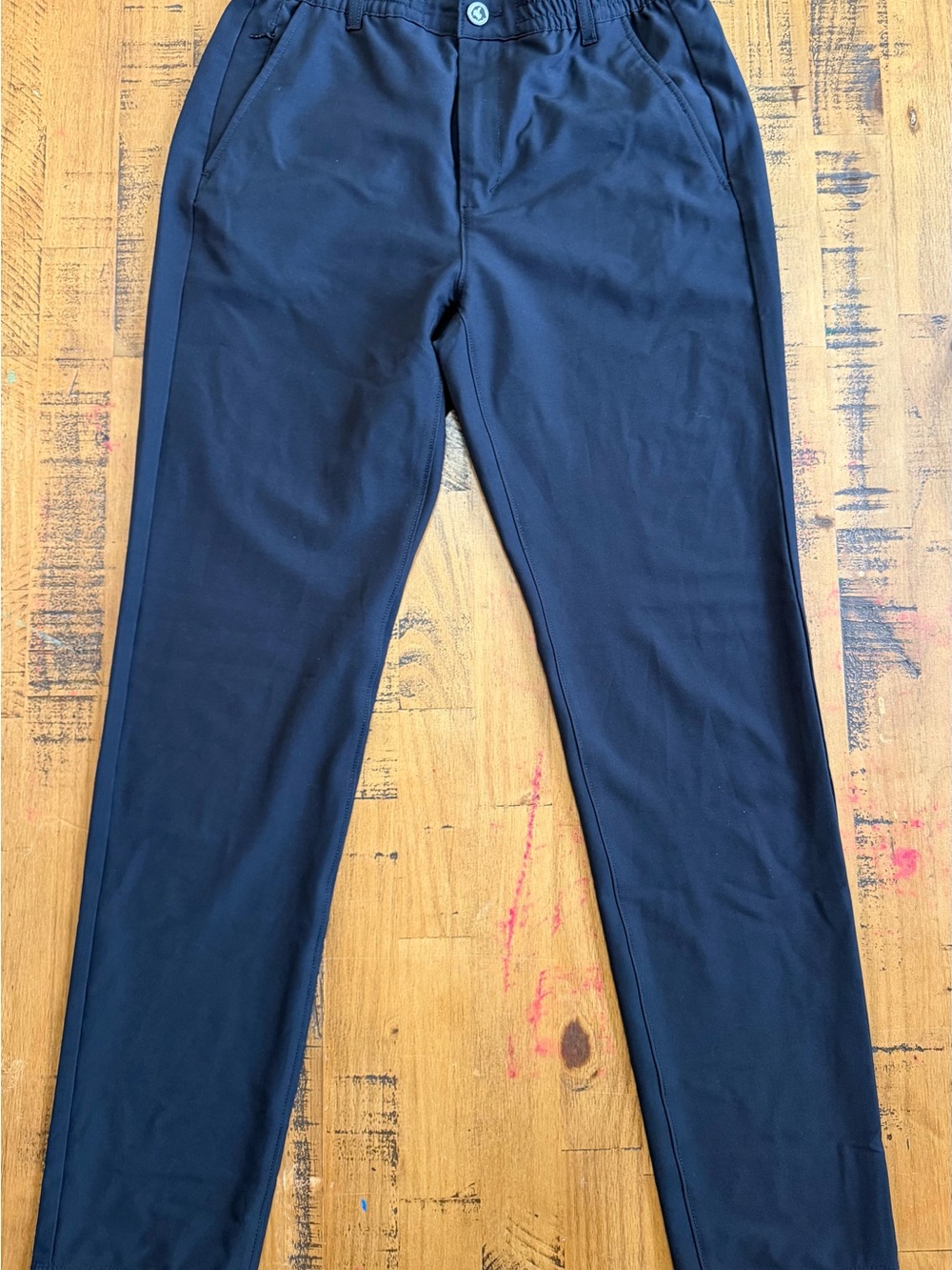 Men's Black Performance Pants - Casual Stretch Trousers